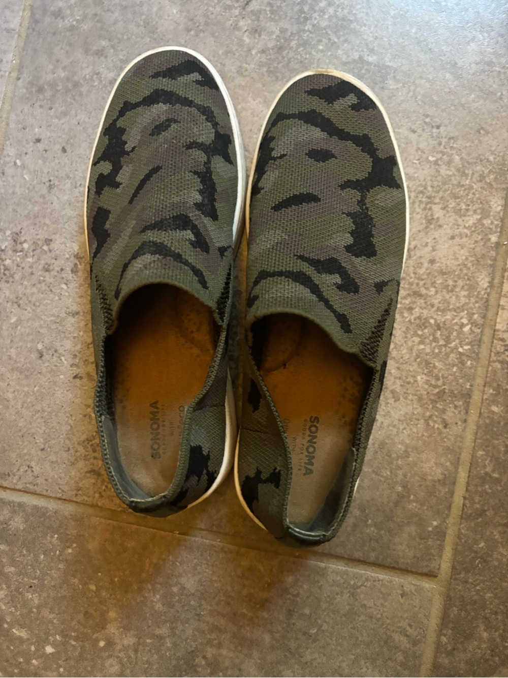 SONOMA women’s Camo Slip-On Sneakers — Olive Green